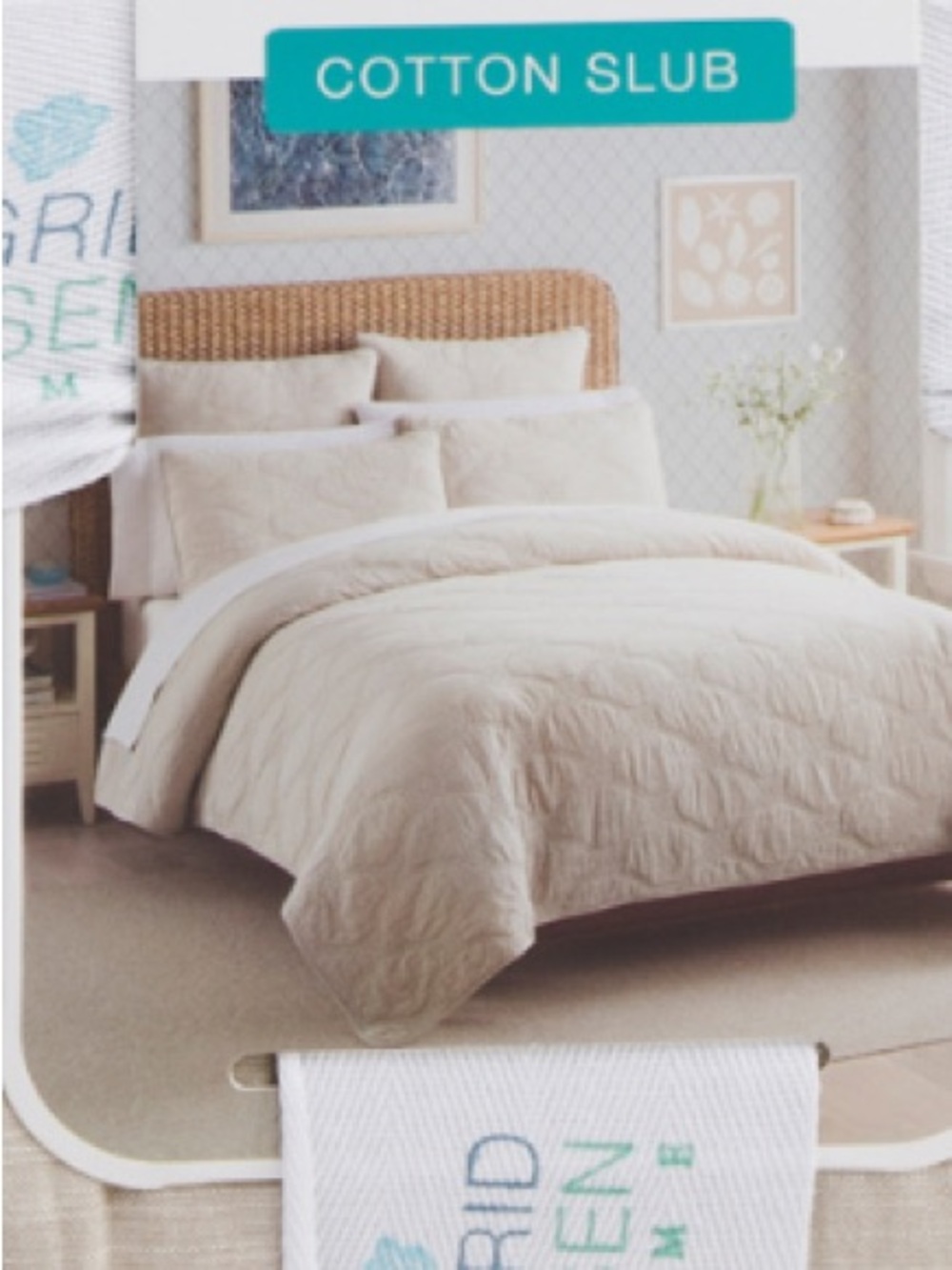 SIGRID OLSEN Cotton Textured Slub Rope Knot Quilt Set - Picture 3 of 4